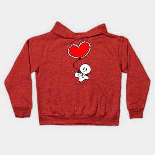 Heart Balloon Ghost Kids Hoodie